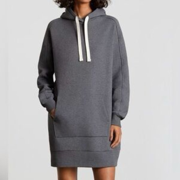 Everlane Tops - Everlane Women’s Charcoal Hoodie Dress Size L Organic Cotton sweatshirt winter